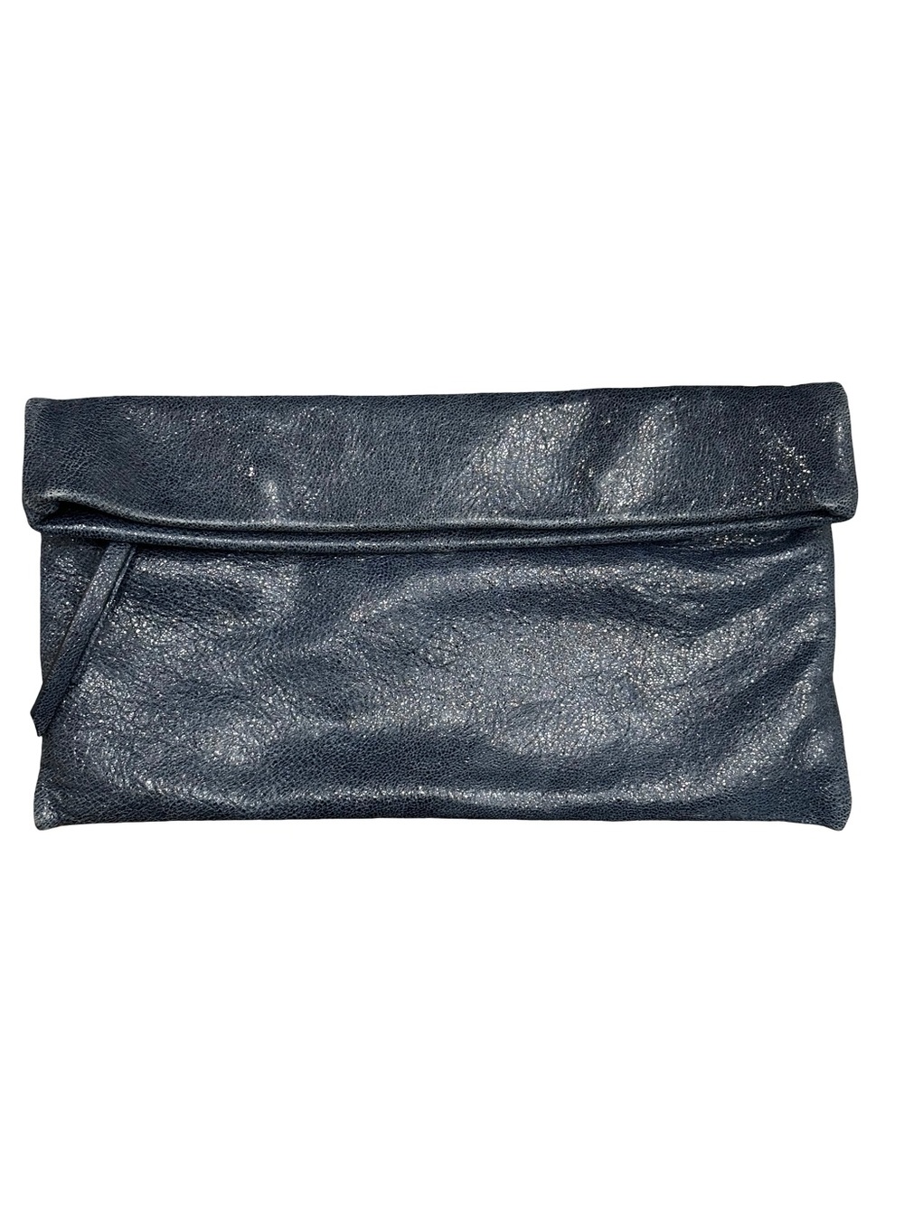 Clare V. Metallic Leather Foldover Clutch